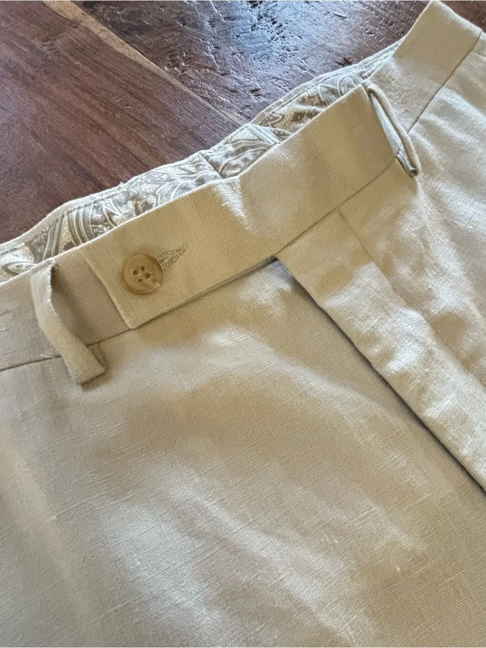 Lauren Ralph Lauren Beige Linen Dress Pants